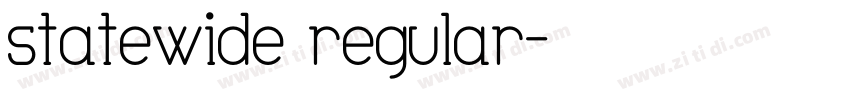 statewide regular字体转换